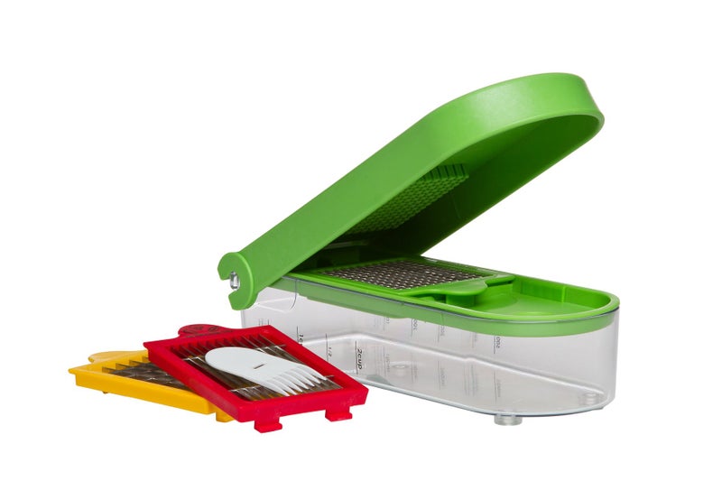 PrepWorks 3-Blade Dice & Slice Chopper â€“ Multi-Function Vegetable and Fruit Cutter, Easy to Use, Stainless Steel Blades, BPA-Free - Image 1